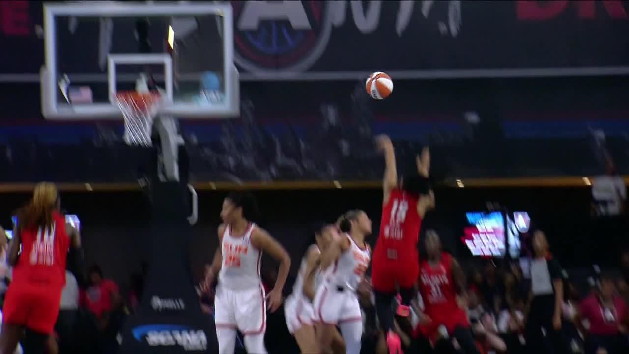 Allisha Gray scores and draws the foul ESPN Video