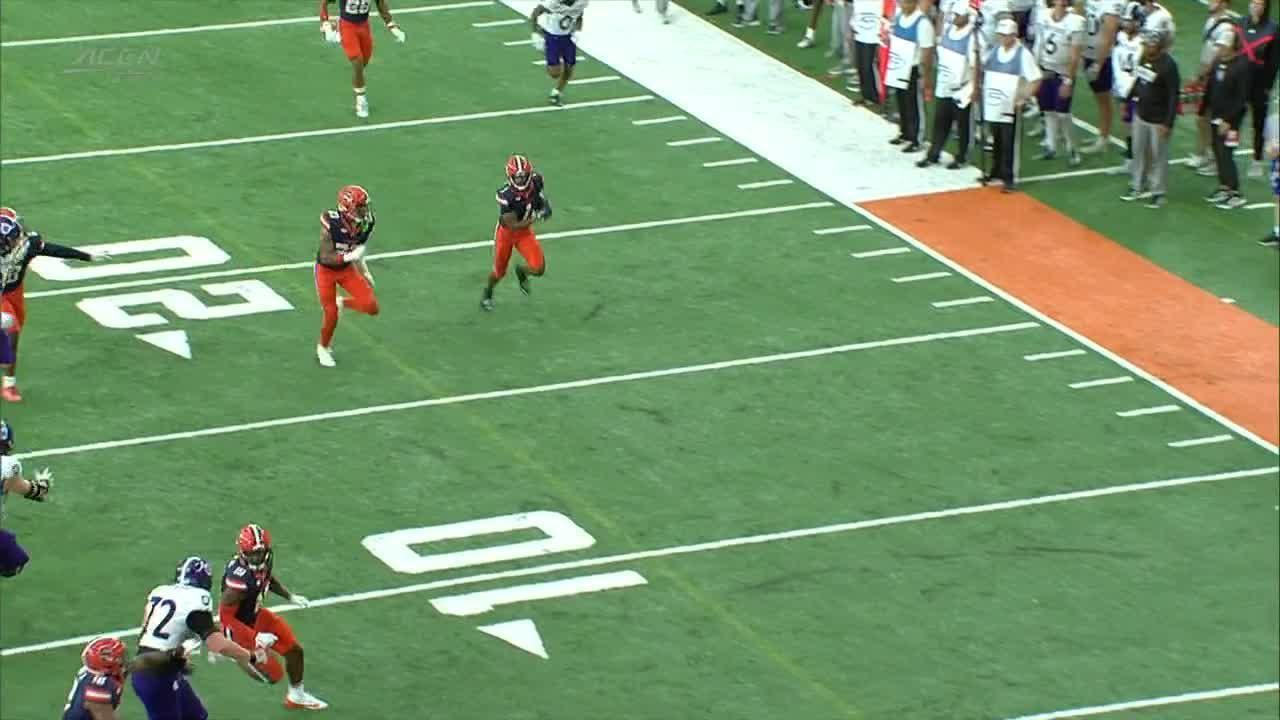 Jayden Bellamy nabs picksix for Syracuse ESPN Video