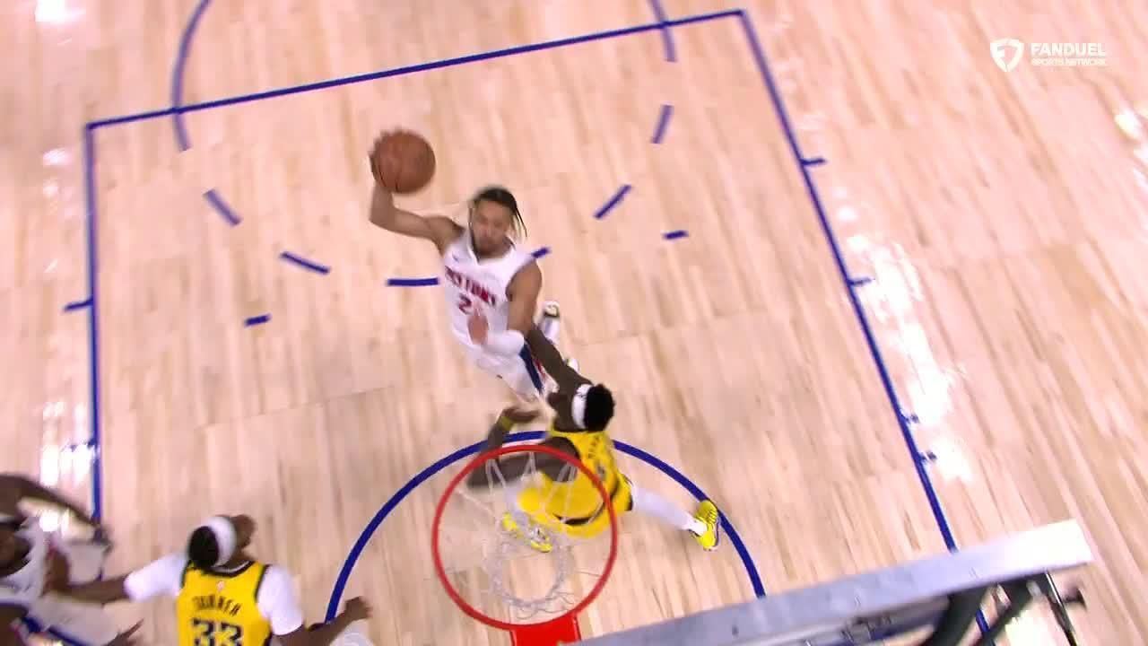 Cade Cunningham drops in hook shot for the Pistons ESPN Video
