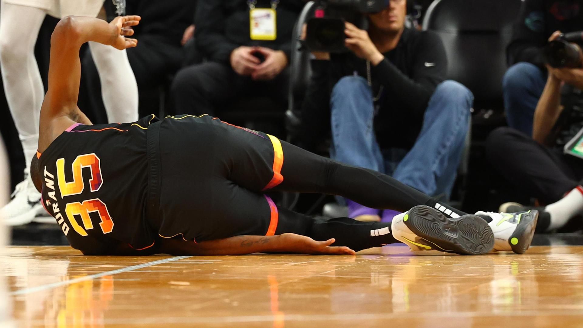 Kevin Durant sprains ankle in first half of Suns-Spurs - ESPN Video