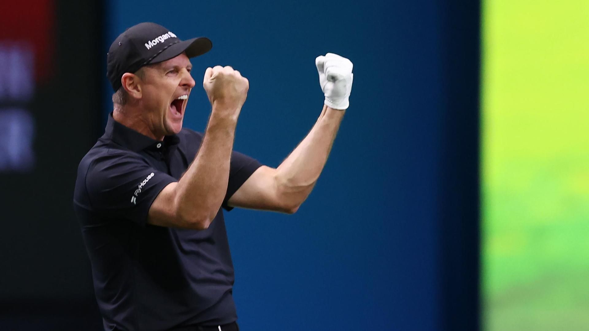 Justin Rose fired up after sinking an albatross