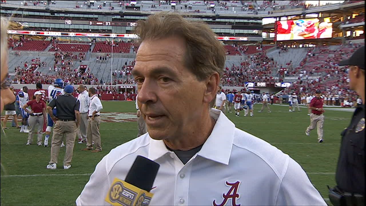 MTSU vs. ALA Nick Saban post game interview ESPN Video