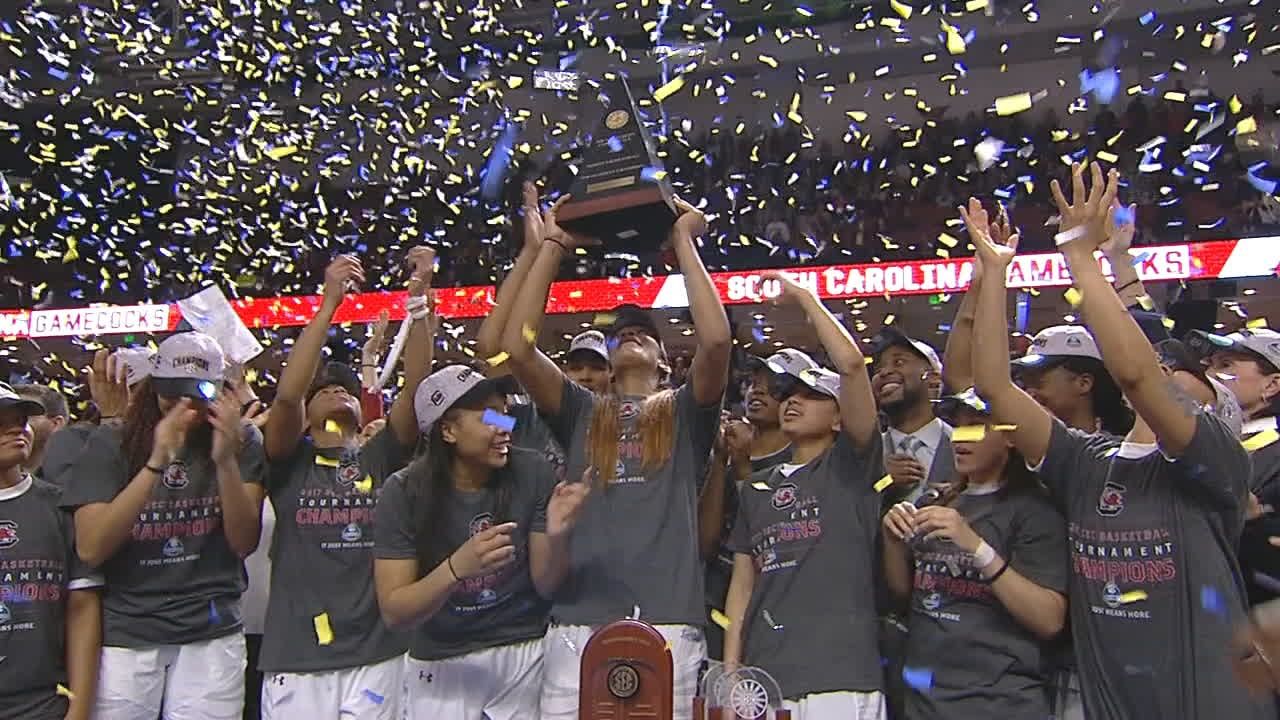 South Carolina receives SEC championship trophy ESPN Video