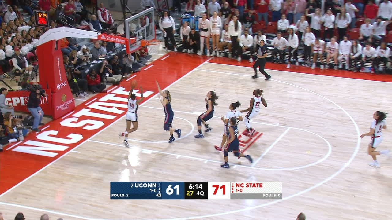 Aziaha James' layup forces a UConn timeout ESPN Video