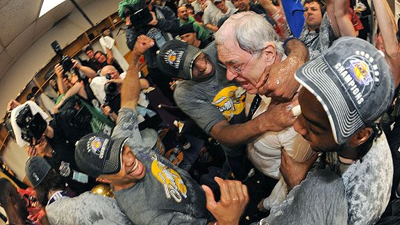 Lakers celebrate 2009 Championship in the locker room by letting loose  champagne.jpg