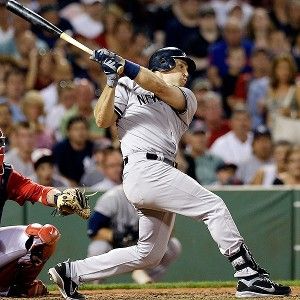 Atlanta Braves' Mark Teixeira, bats in the third inning against