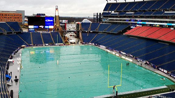 Bears vs. Patriots MNF Weather Report: Videos Of Rainy Gillette Stadium