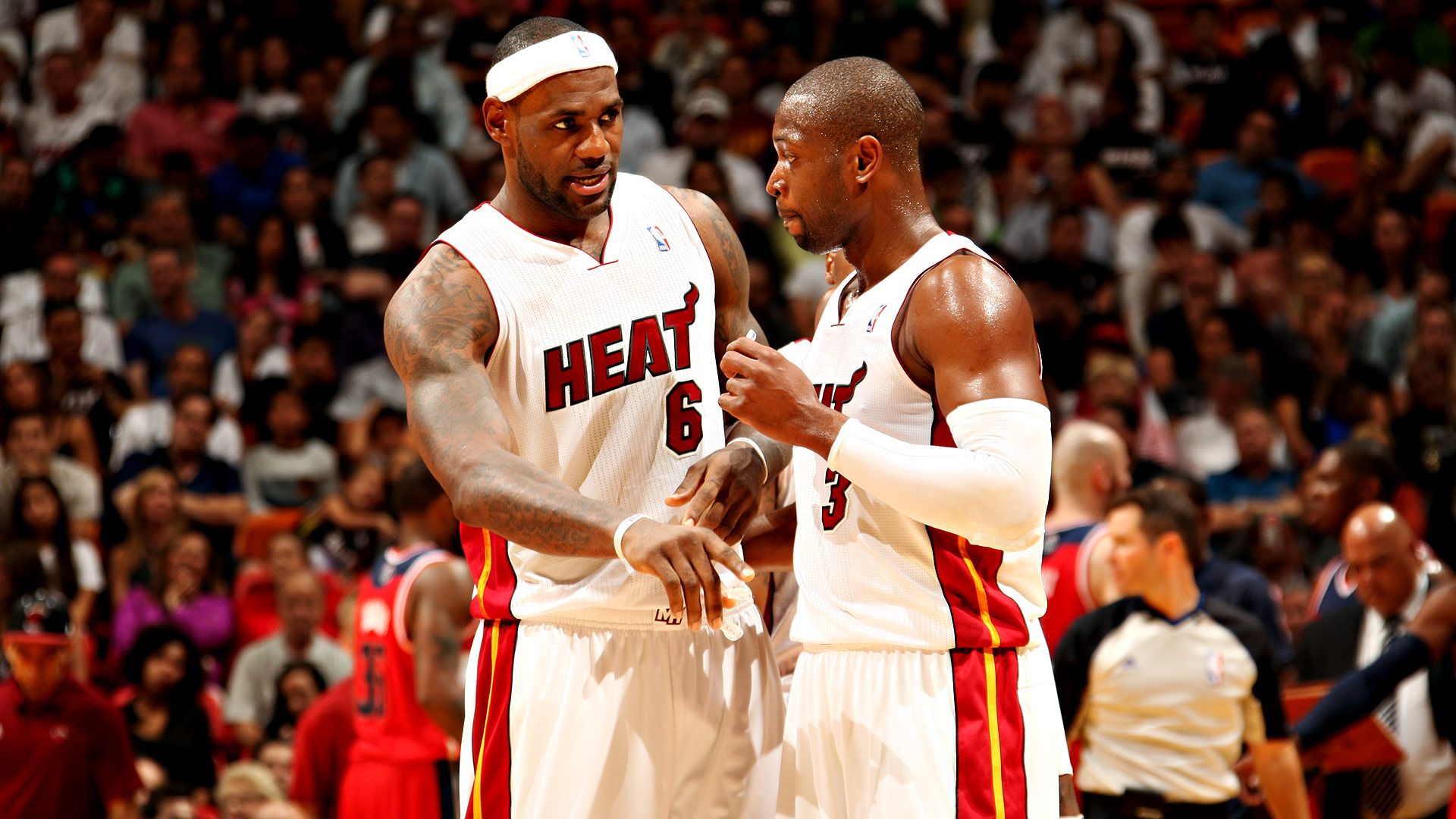 Lebron James & Dwyane Wade with 2013 NBA Championship