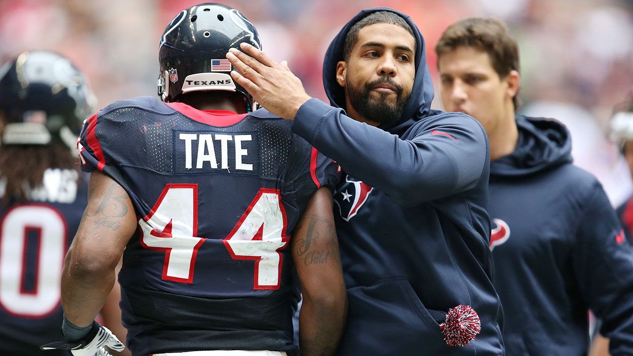 Texans' Tate says he'll play Sunday