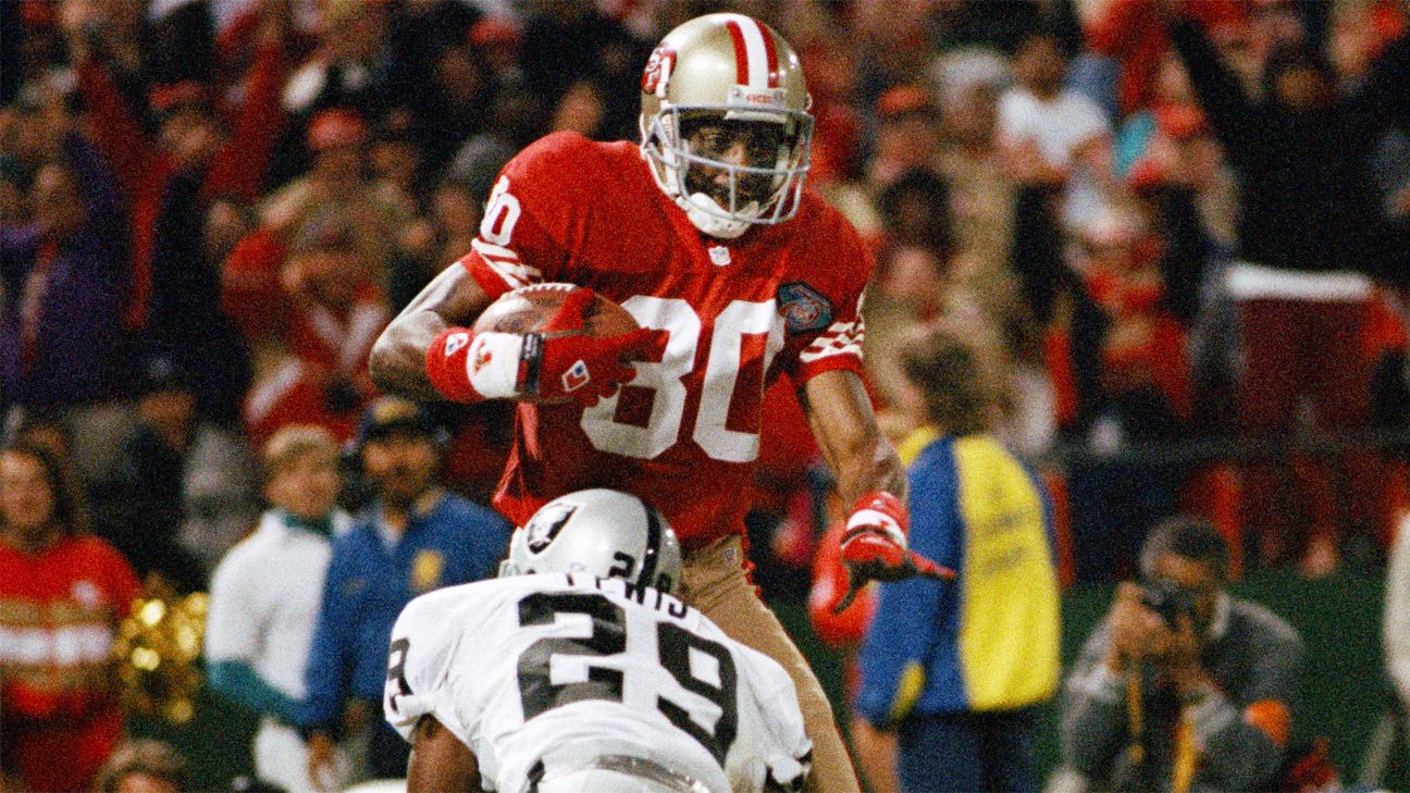 MNF moments, No. 16: San Francisco 49ers Jerry Rice sets TD record ...