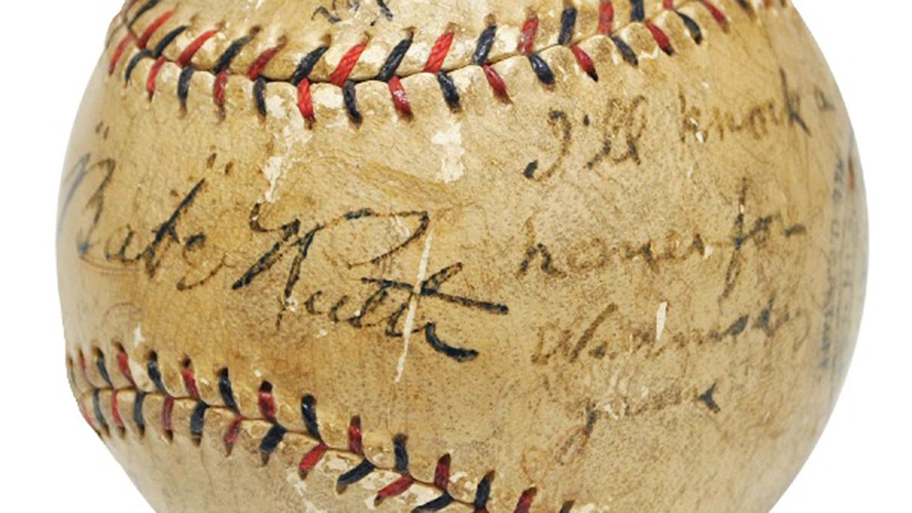 Babe Ruth autographed baseball sold for $8,8 at auction