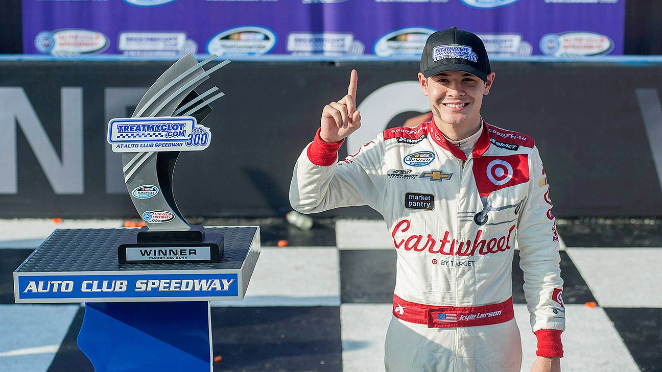 Kyle Larson holds off Kevin Harvick for first Nationwide win - ESPN