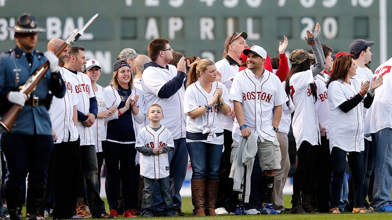 Boston Red Sox honor victims on eve of 118th Boston Marathon ESPN