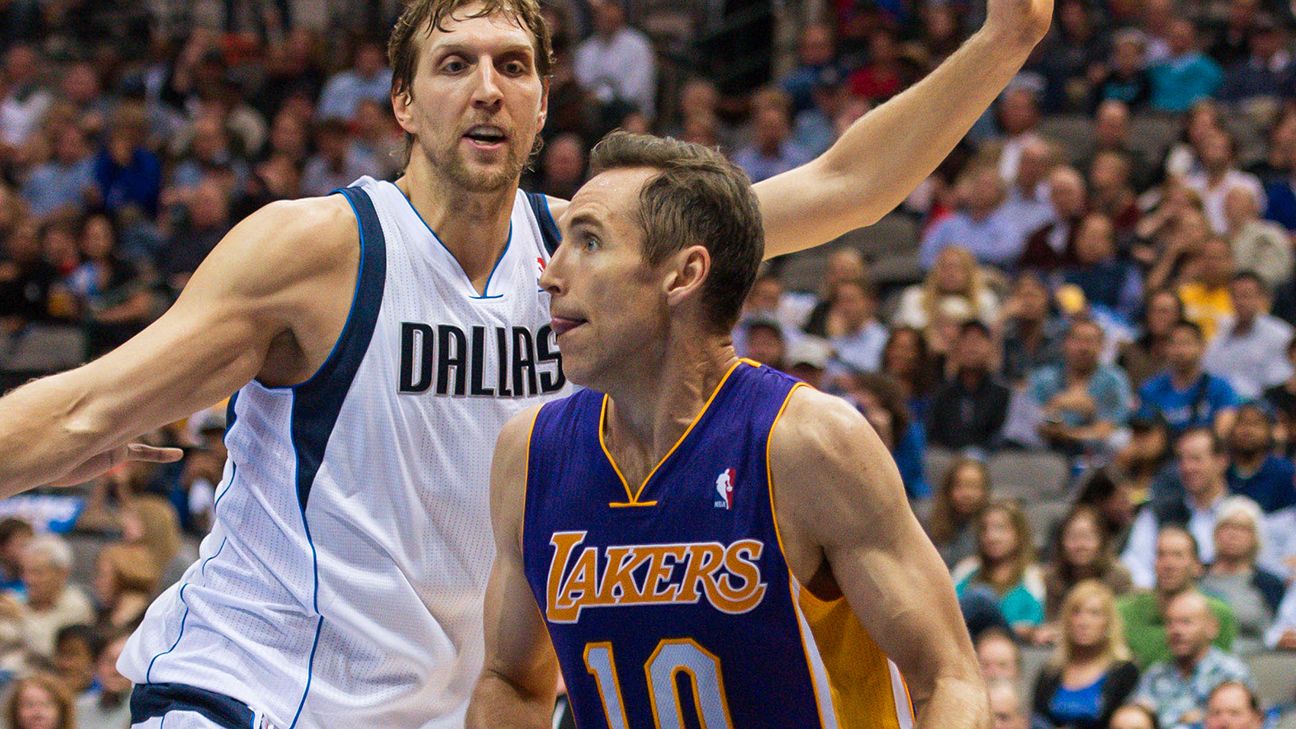 Dirk Nowitzki of Dallas Mavericks -- Sad to see Steve Nash of Los ...