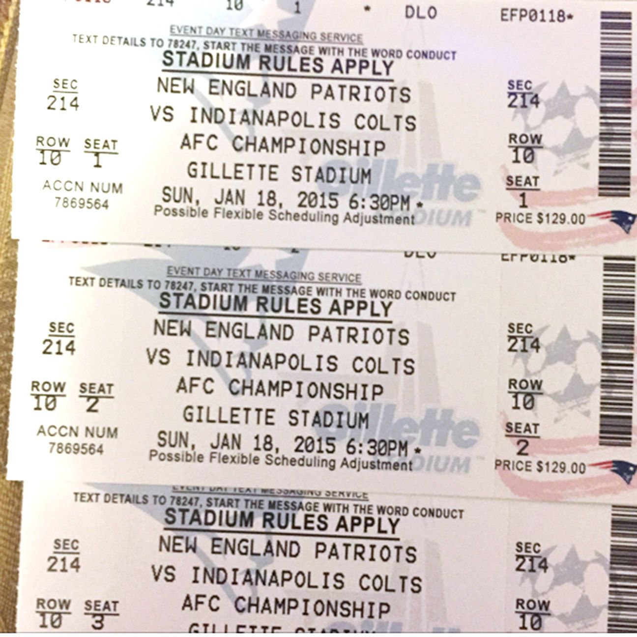 Patriots fans warned to beware of counterfeit tickets for AFC