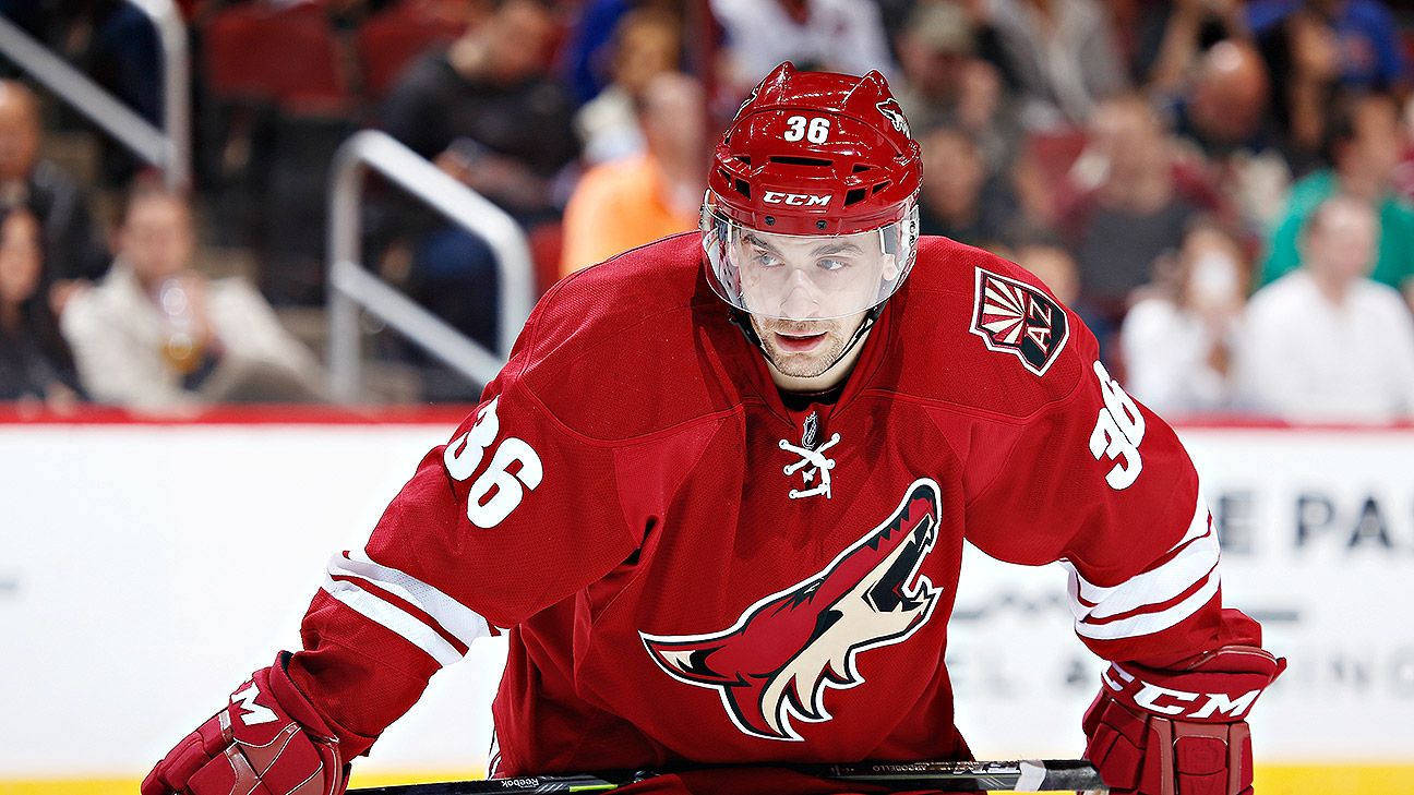 NHL -- Mark Arcobello trying to stick in Arizona after playing for four ...