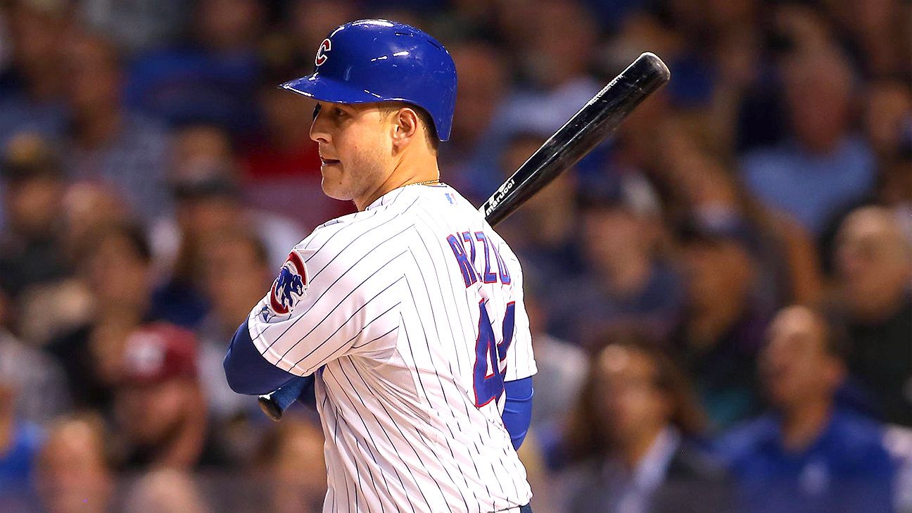 Chicago Cubs 1B Anthony Rizzo to get the day off Sunday - Chicago Cubs ...