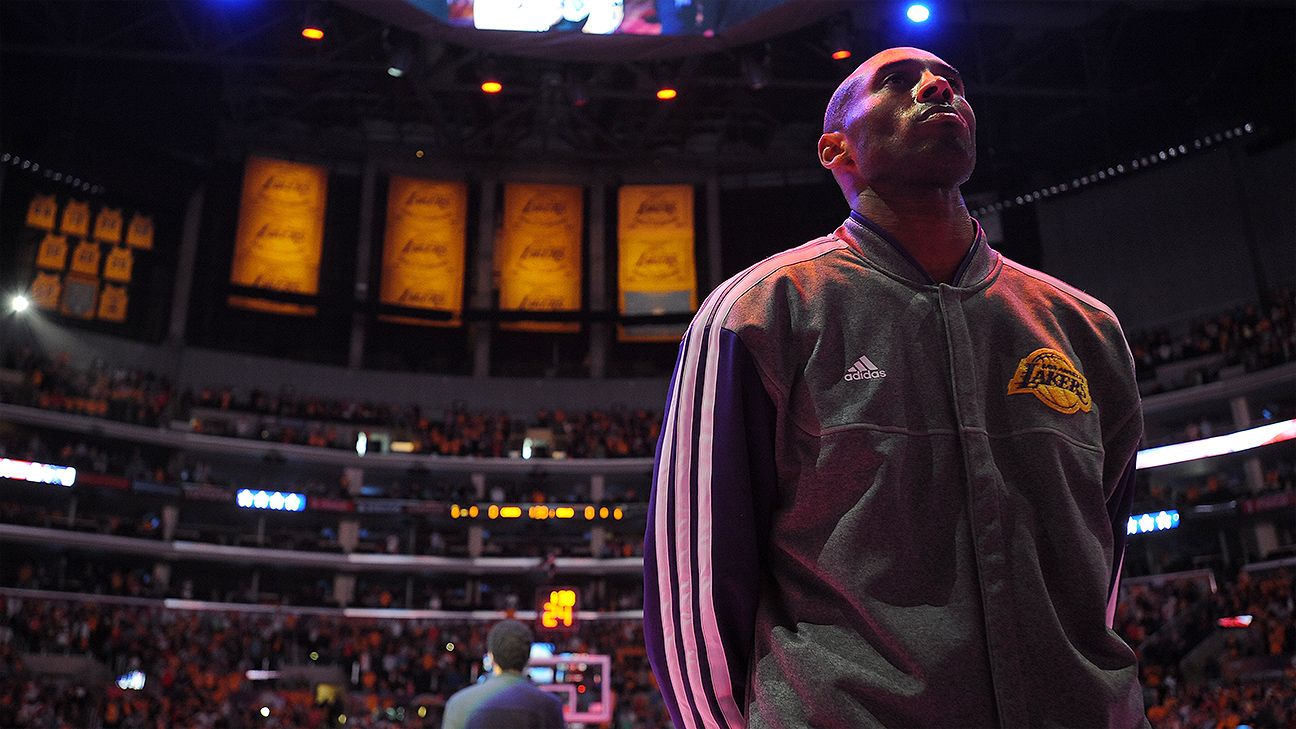 Los Angeles Lakers retire Kobe Bryant's No8 and No24 jerseys in NBA first, Kobe Bryant