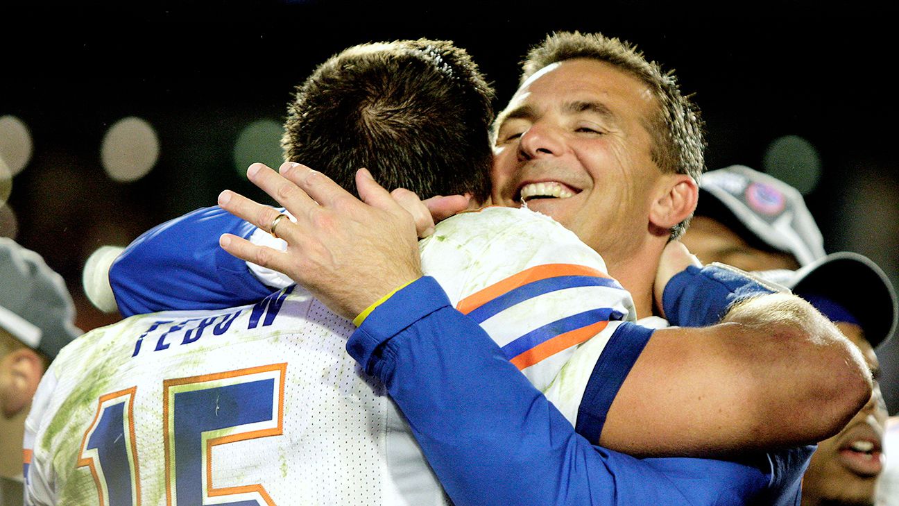 Urban Meyer, Tim Tebow, Aaron Hernandez, Percy Harvin and the rise and fall  of the Florida Gators - ESPN
