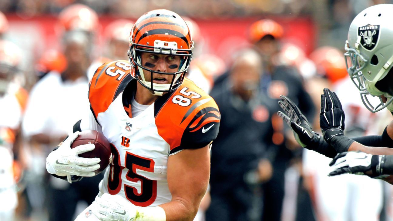 Cincinnati Bengals TE Tyler Eifert to miss Sunday's game in New England