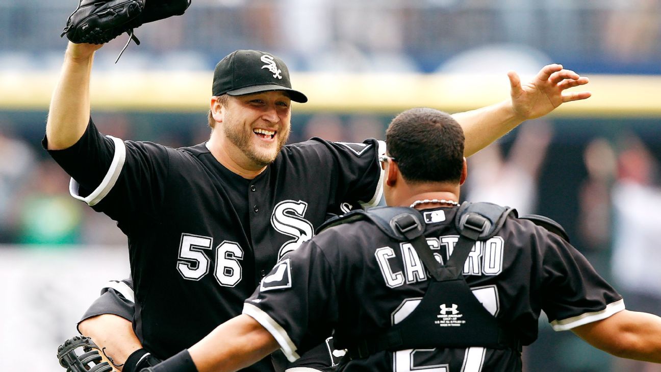 Chicago White Sox retire former star pitcher Mark Buehrle's No. 56