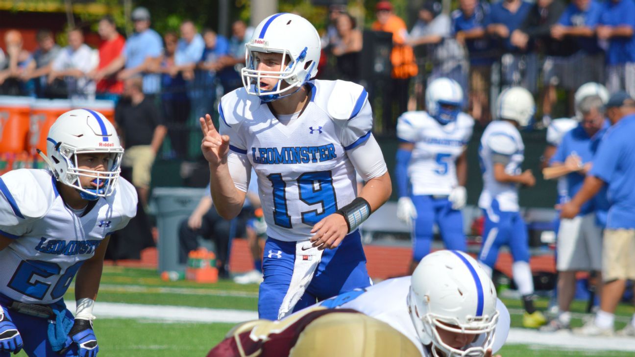 Leominster High School football player Noah Gray 