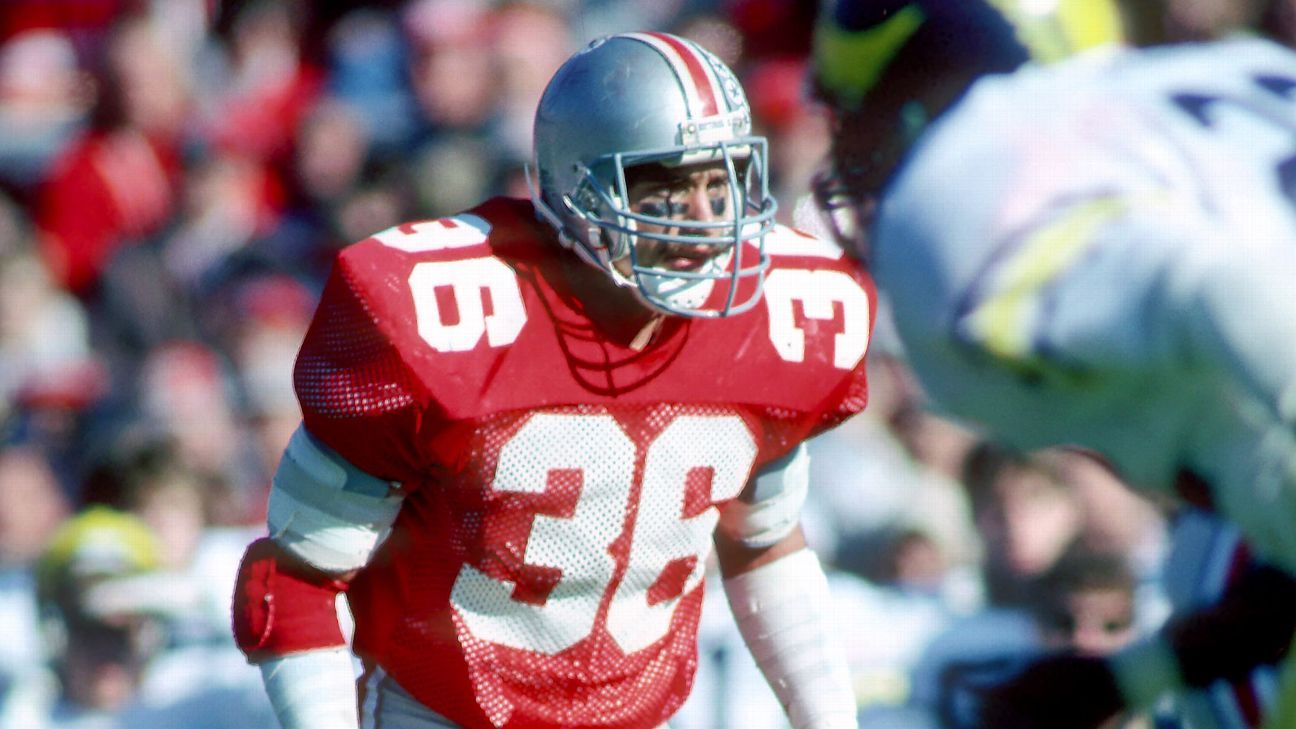 Press Photo Chris Spielman in action Detroit Lions football linebacker