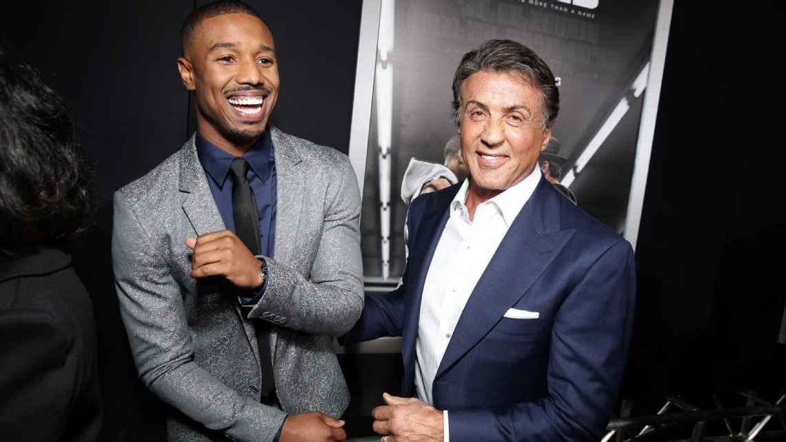 Michael B. Jordan y Sylvester Stallone en `Creed`.