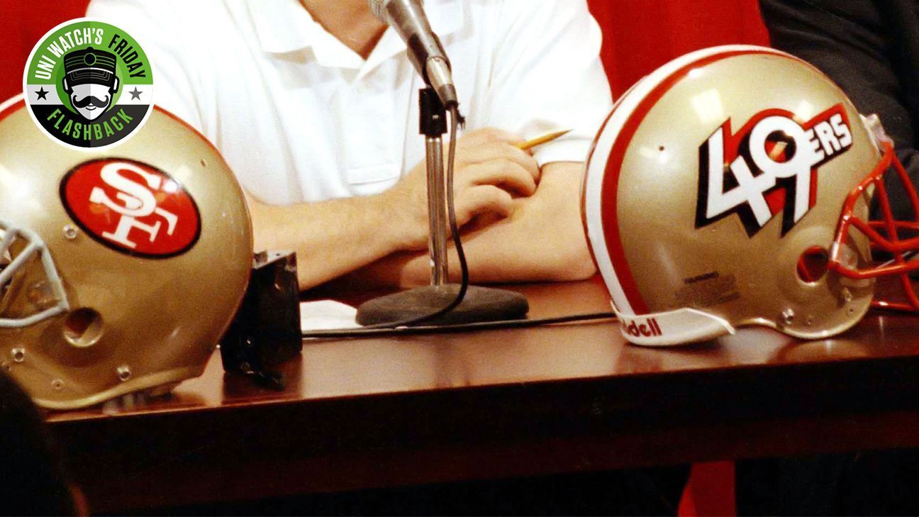san francisco 49ers helmets through the years