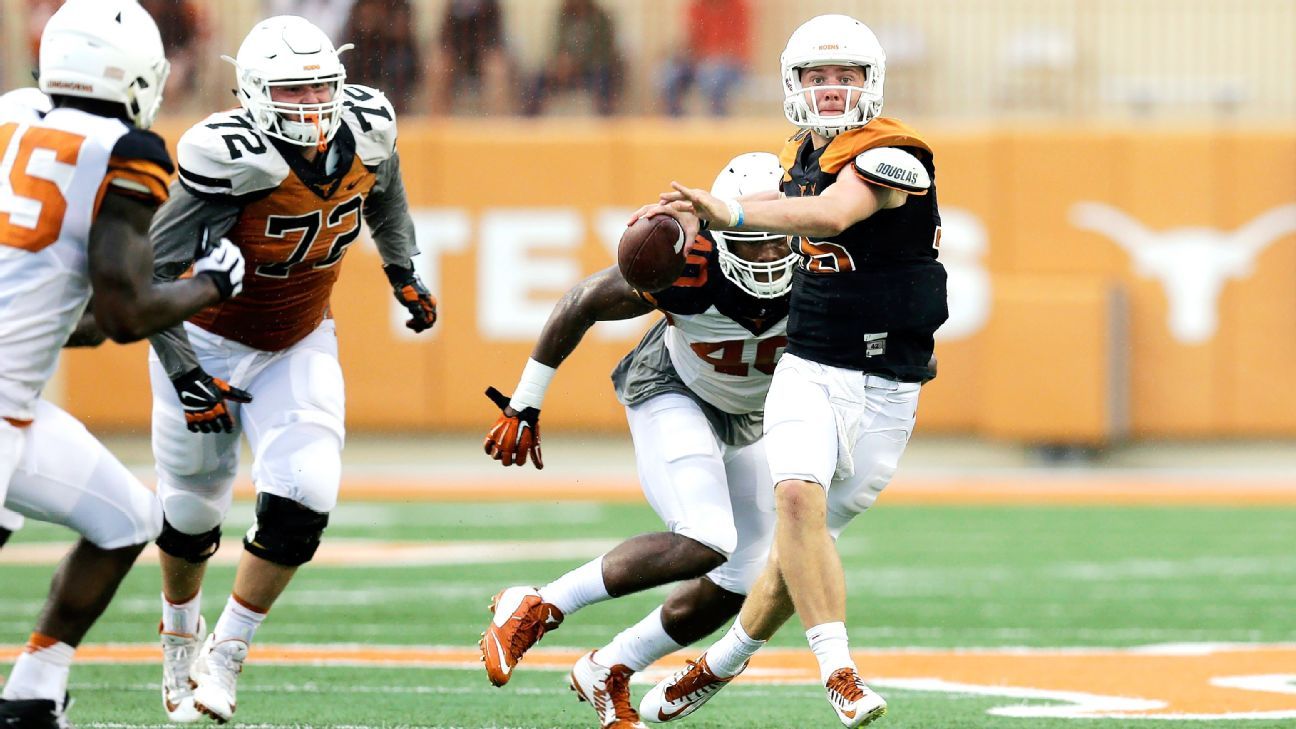 Freshman QB Shane Buechele shines in Texas Longhorns spring game - ESPN -  Big 12 Blog- ESPN