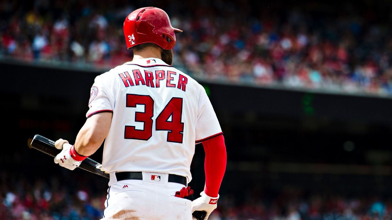 Bryce harper Washington Nationals White Jersey