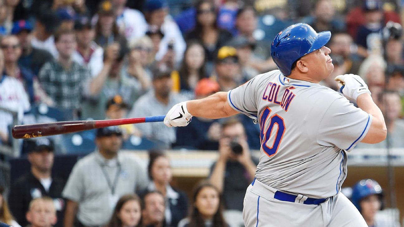New York Mets pitcher Bartolo Colon hits first homer at 42 years old - ESPN