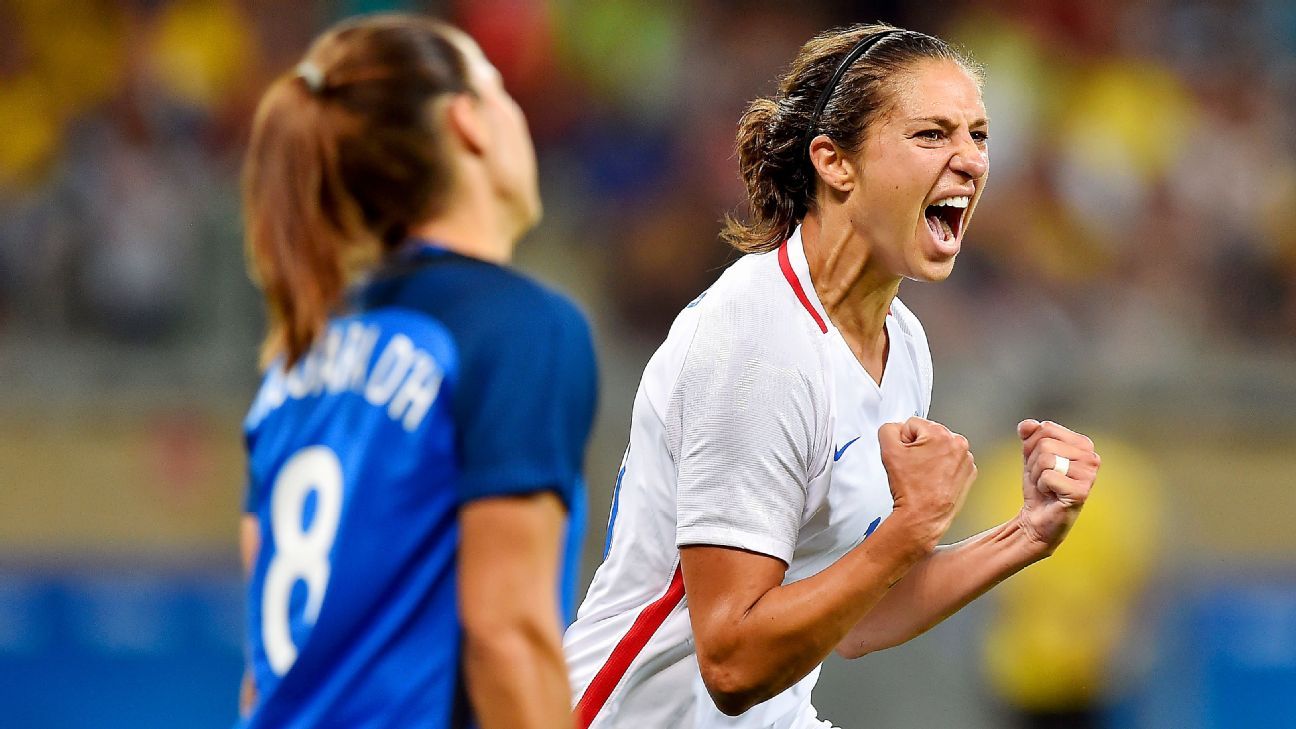 Carli Lloyd and the Eagles host girls flag football clinic