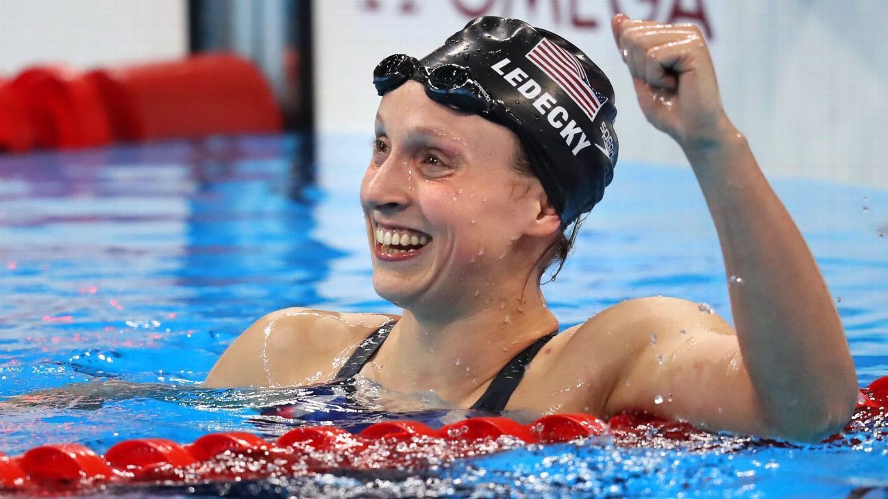 Katie Ledecky wins 800-meter freestyle in world-record time for fourth ...