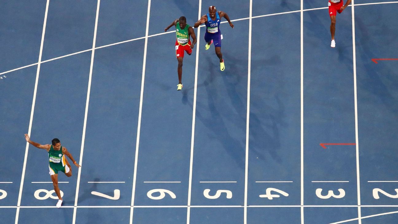 2016 Rio Olympics Wayde van Niekerk of South Africa wins men's 400