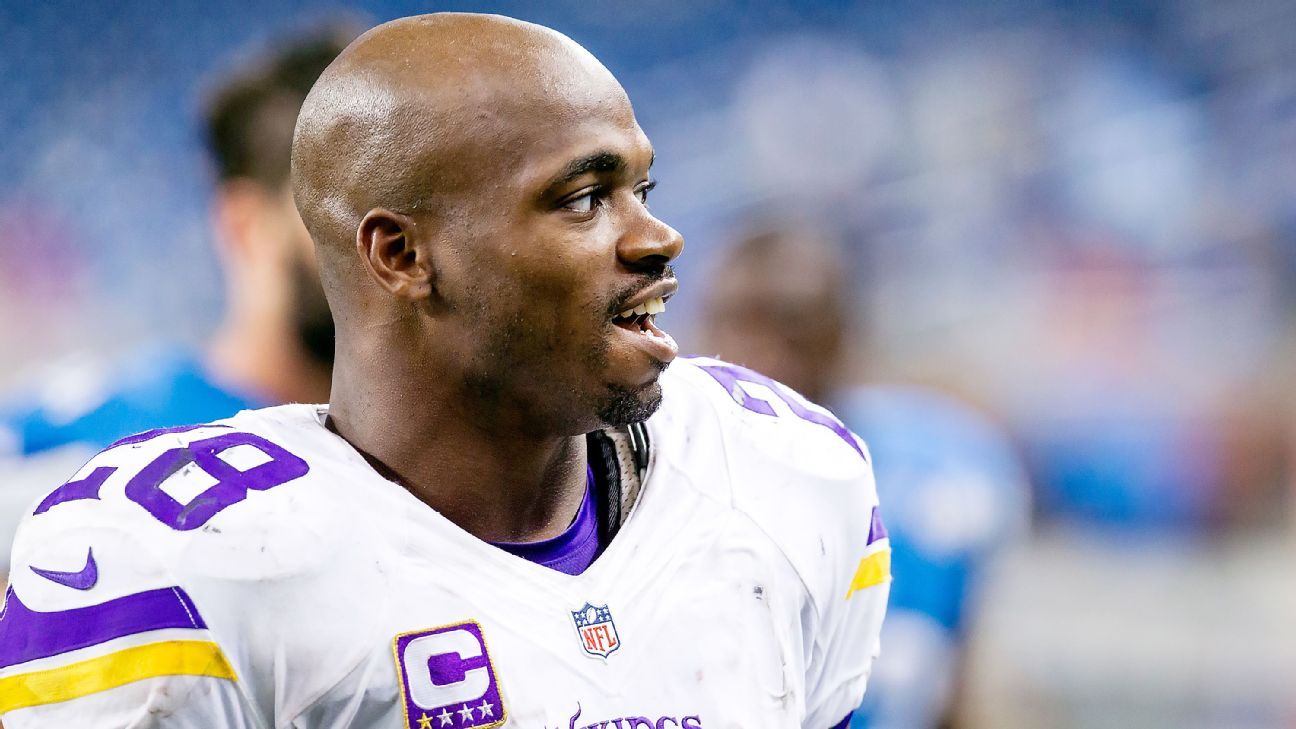 Adrian Peterson wants to stay in Minnesota but would consider Giants, Bucs,  Texans