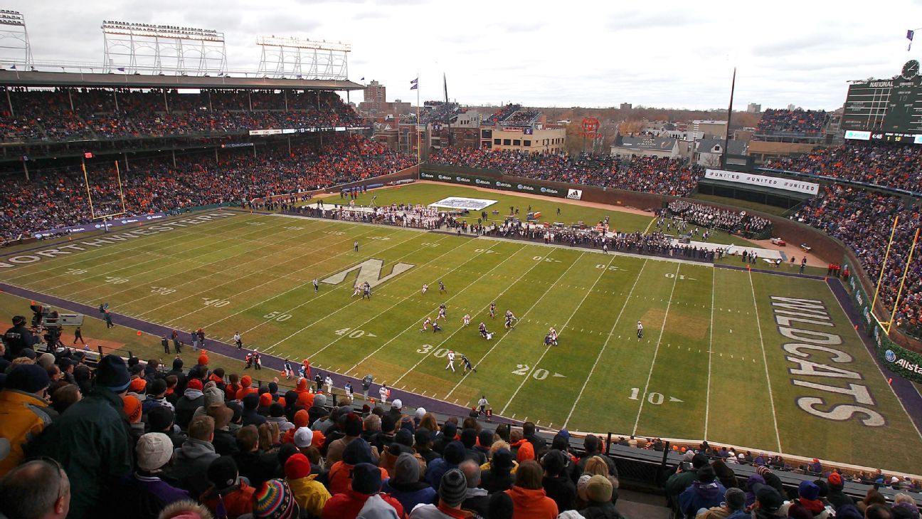 Photos of football at Wrigley Field