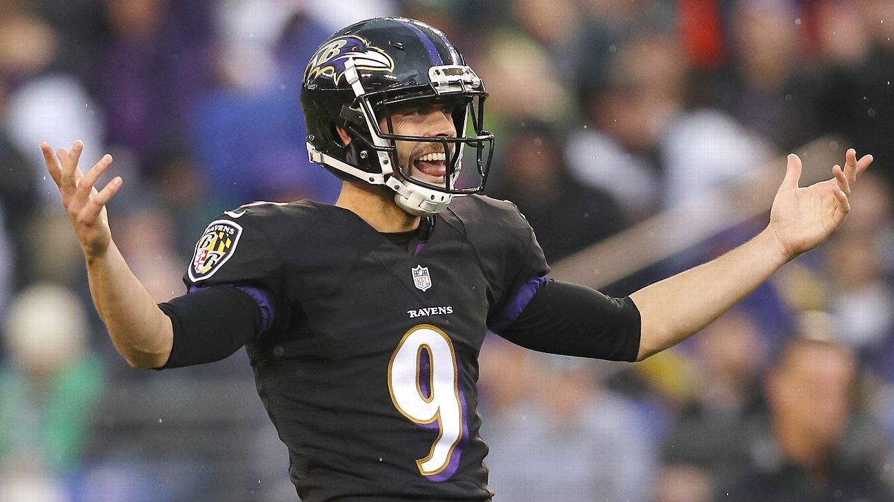 Justin Tucker of Baltimore Ravens connects on 75-yard field goal