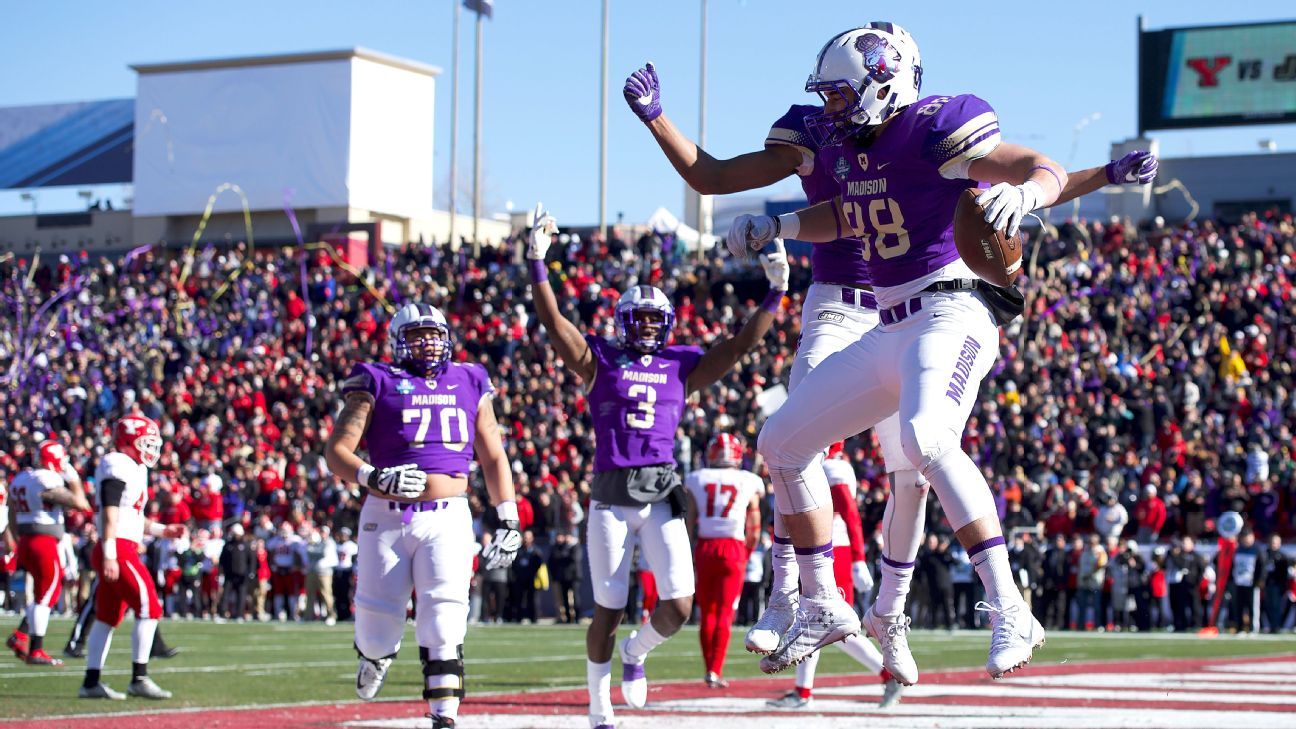 James Madison Dukes making move to FBS, joining Sun Belt Conference