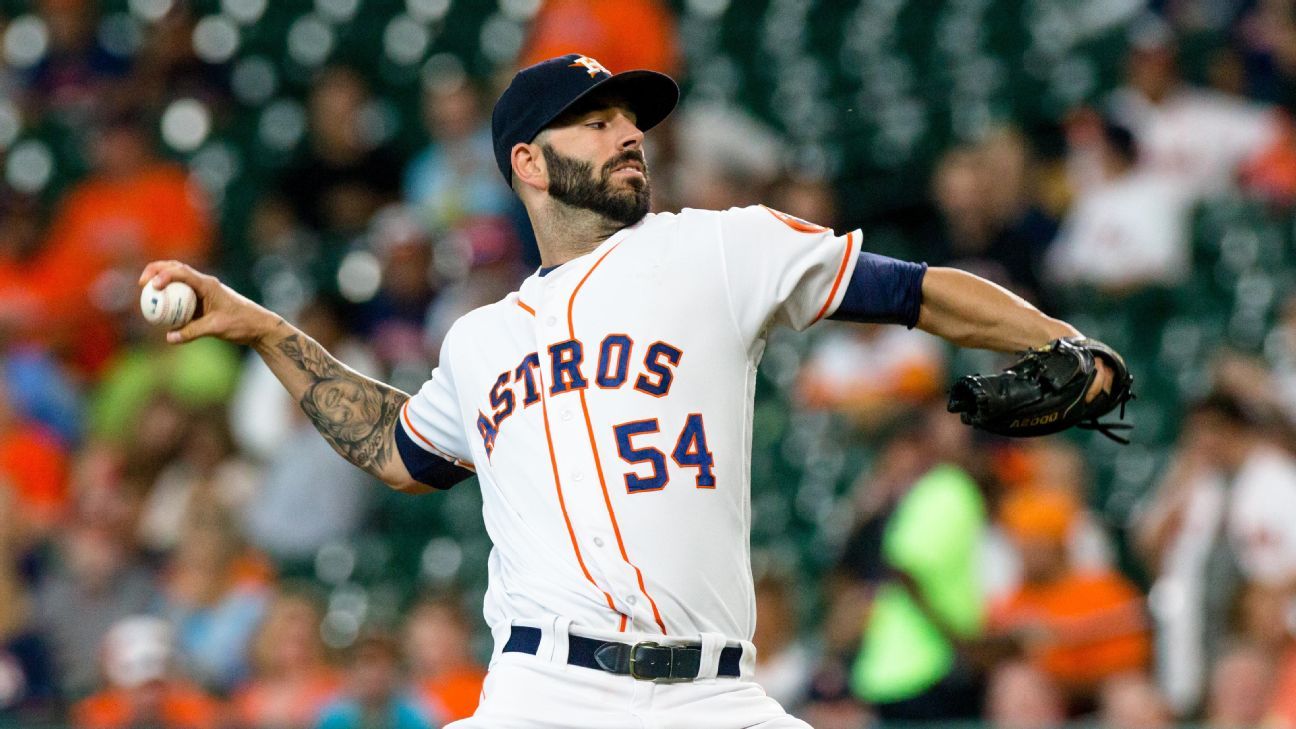 Mike Fiers Signed Game Used Astros Spring Training Hat MLB HOLO (HM243)