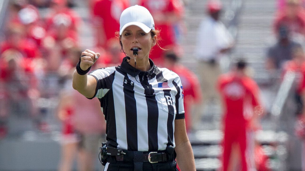 The rapid, remarkable rise of college football official Amanda Sauer