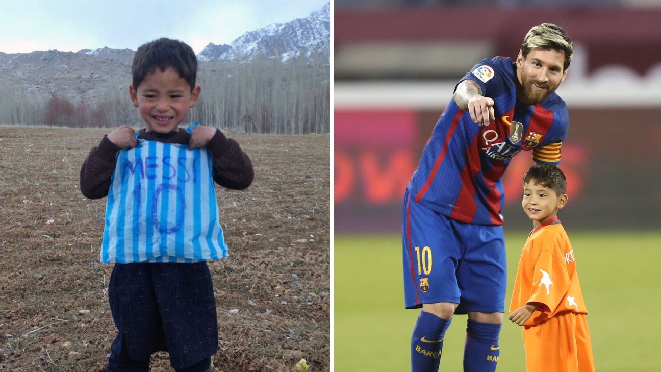 Afghan boy who made Lionel Messi shirt out of plastic bag flees home again