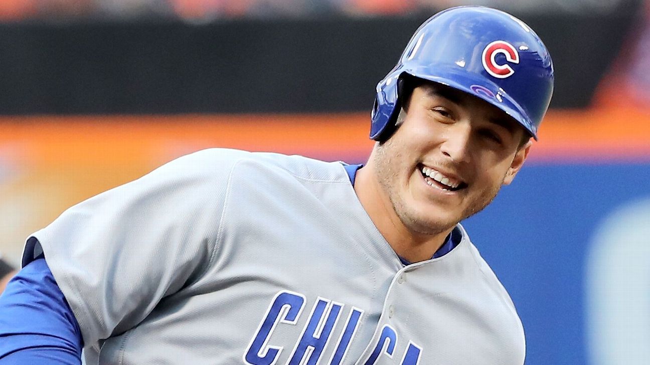 Anthony Rizzo 44 Chicago Cubs baseball player first baseman action