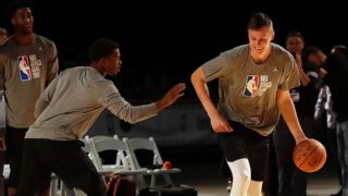 Dennis Schroder And Kristaps Porzingis Key In Nba Africa Game