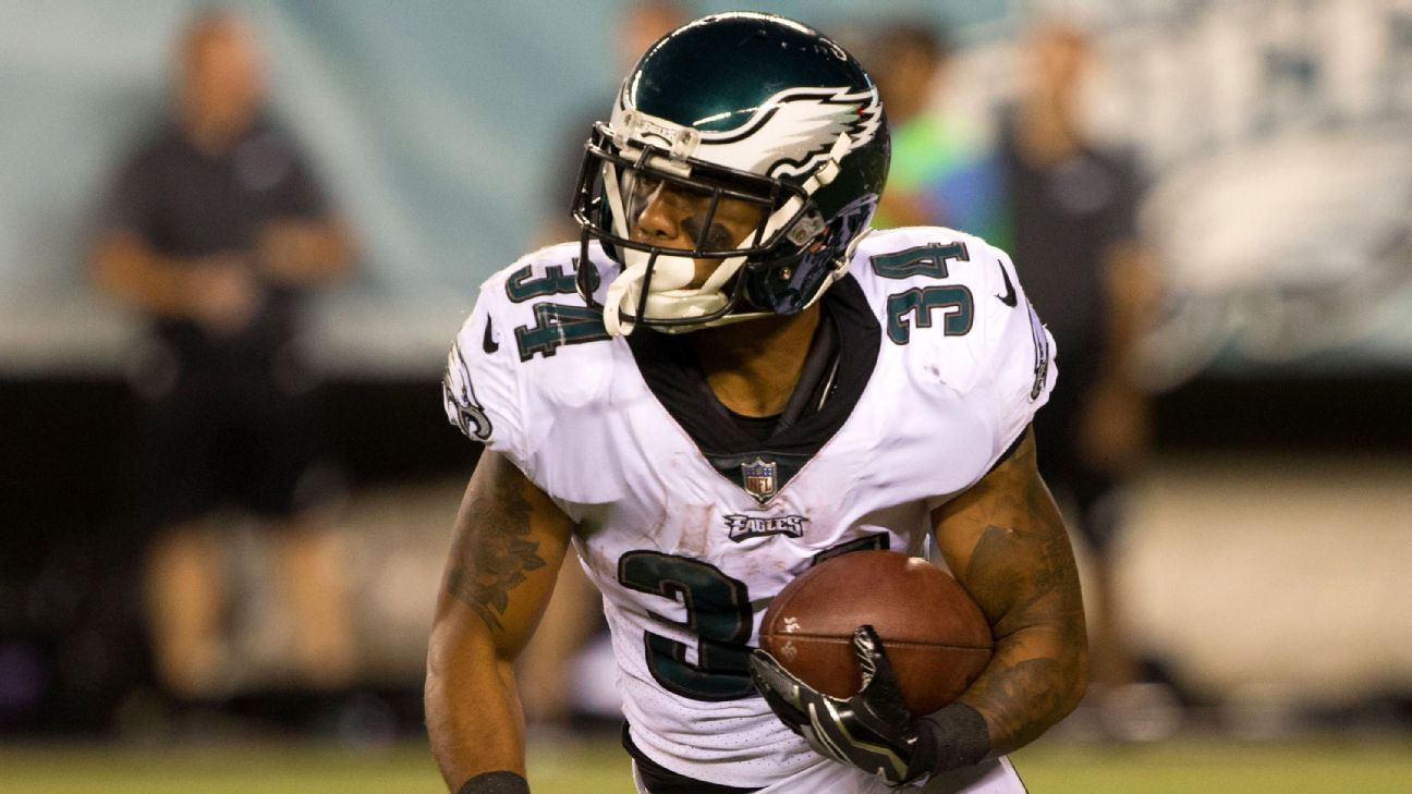 Philadelphia Eagles carrying five running backs on 53 for now