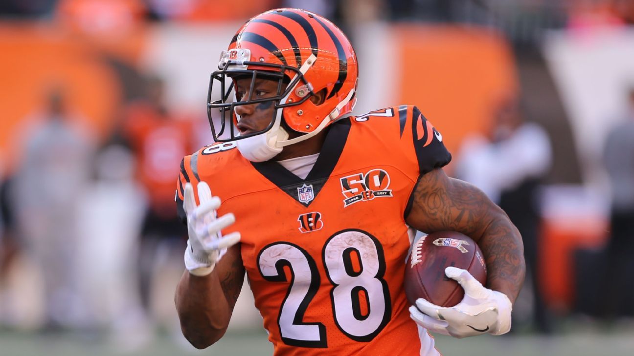 Bengals RB Jeremy Hill can relate to Joe Mixon's rookie frustrations - ESPN  - Cincinnati Bengals Blog- ESPN