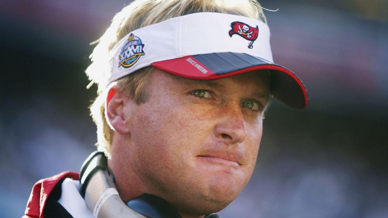 Former Tampa Bay coach Jon Gruden inducted into Buccaneer Ring of