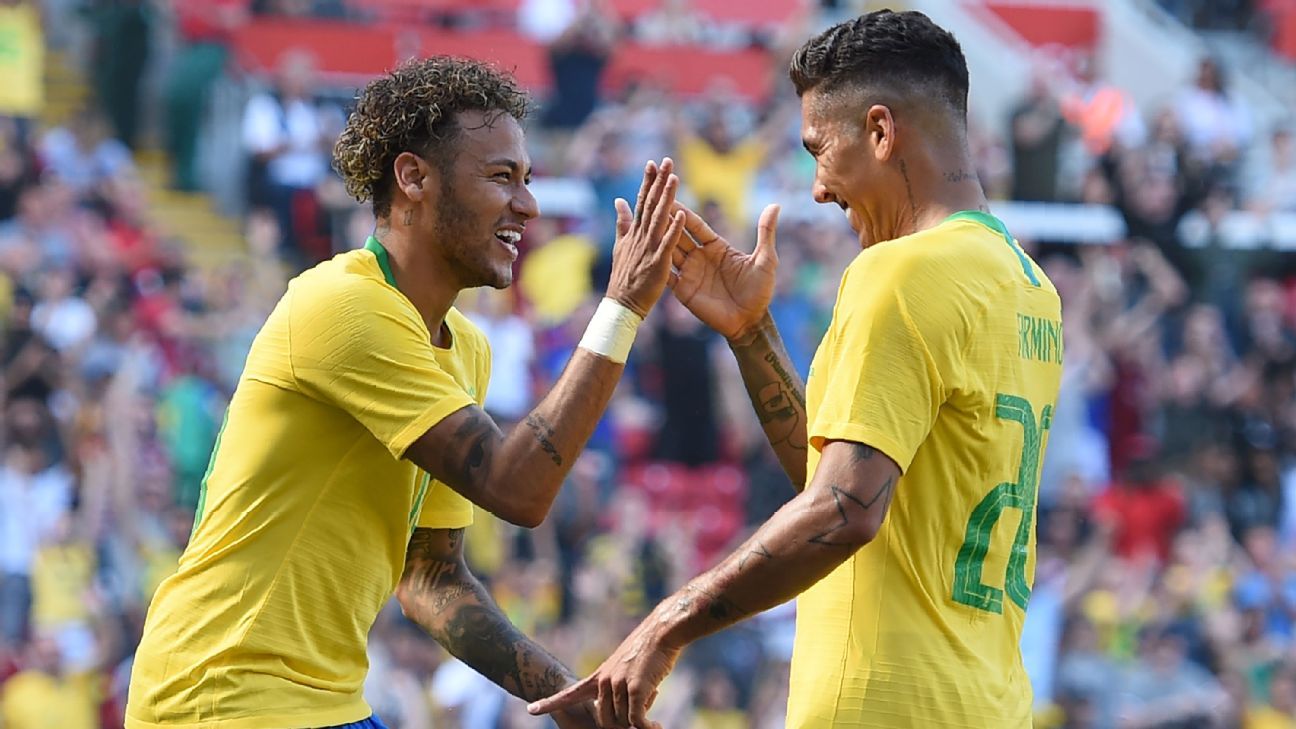 Neymar and Son swap shirts after Brazil thrash South Korea 5-1 in