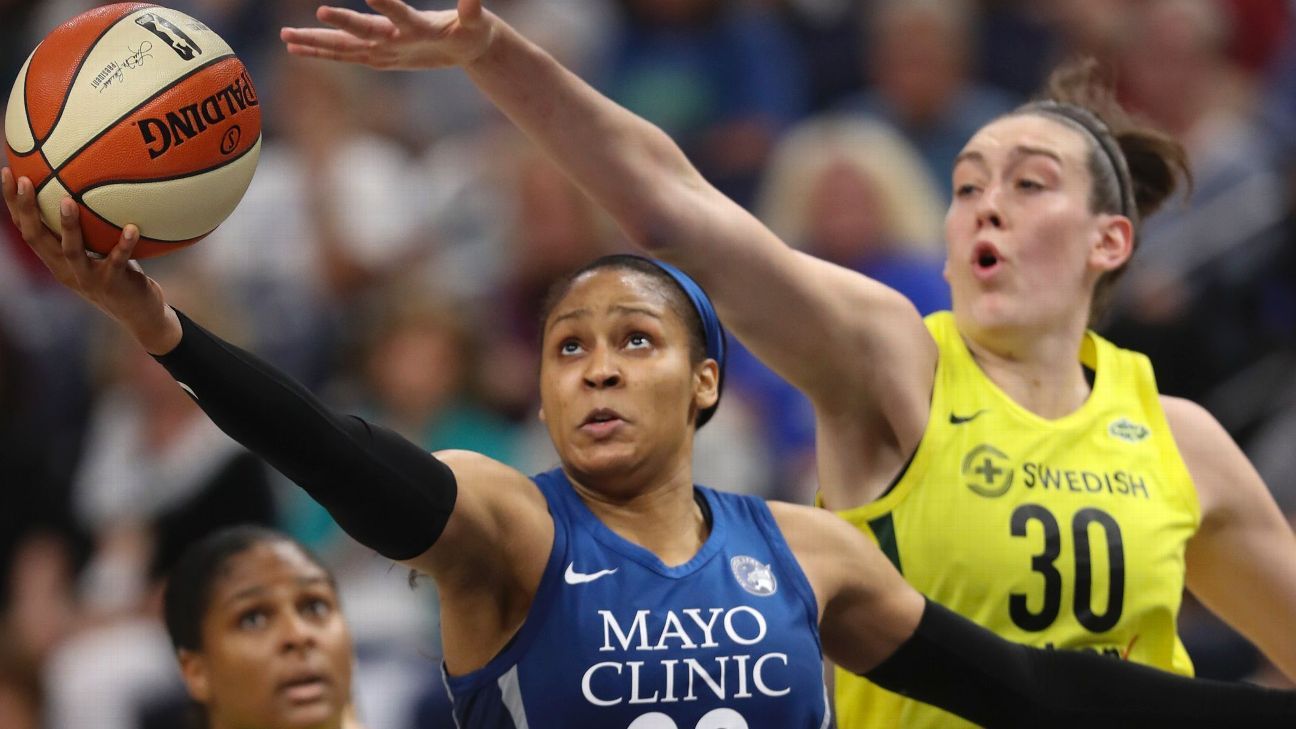 Minnesota Lynx's Maya Moore and Seattle Storm's Breanna Stewart lead
