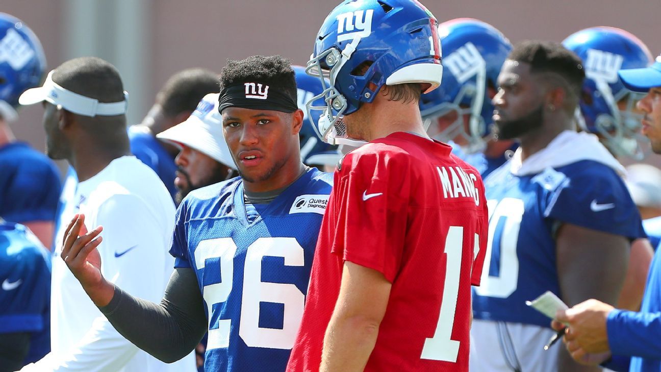 Giants' Saquon Barkley takes over Odell Beckham's N.J. football camp